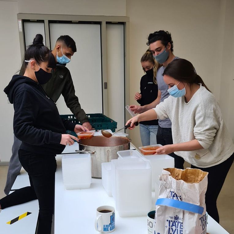 Members of the Patch team volunteering in the icanyoucantoo kitchen